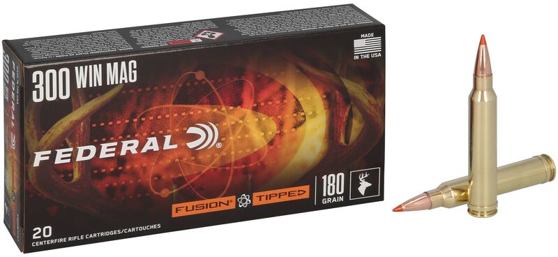 Fusion Tipped Rifle, 300 Win Mag, 180 Grain, Fusion Tipped, 2950 fps